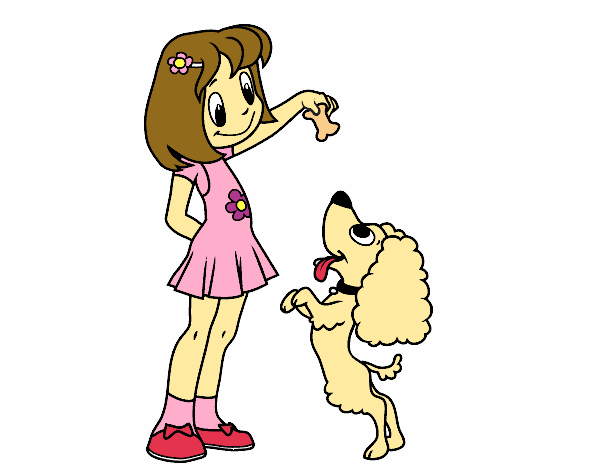 Niña con perrito