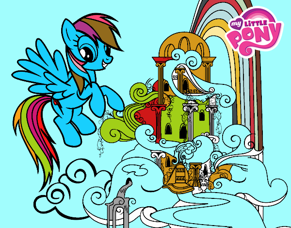 Rainbow Dash en su palacio