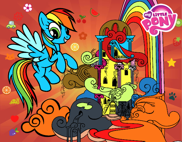 Rainbow Dash en su palacio