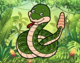 Una serpiente de cascabel