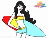 Barbie con tabla de surf