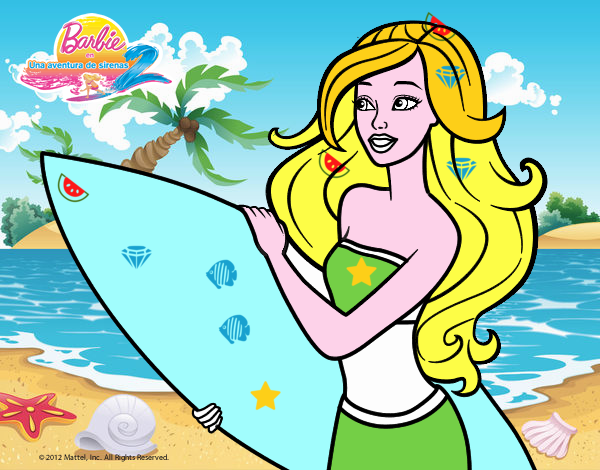 Barbie va a surfear