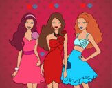 Barbie y sus amigas vestidas de fiesta