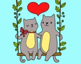 Gatitos enamorados