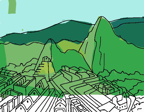 Dibujo de Machu Picchu pintado por en Dibujos net el día a las Imprime pinta