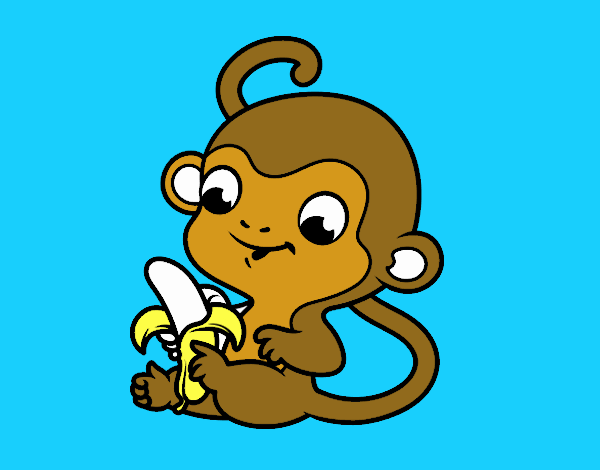 Monito con plátano