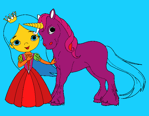 Princesa y unicornio