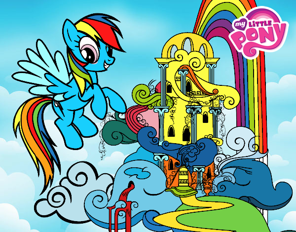 Rainbow Dash en su palacio