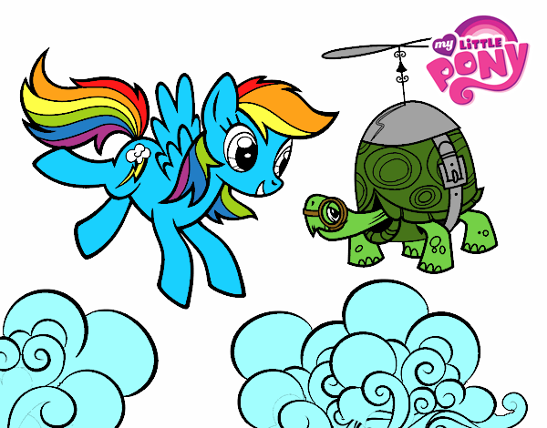 Rainbow Dash y la tortuga tanque