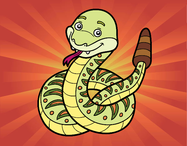 Una serpiente de cascabel