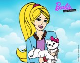 Barbie con su linda gatita