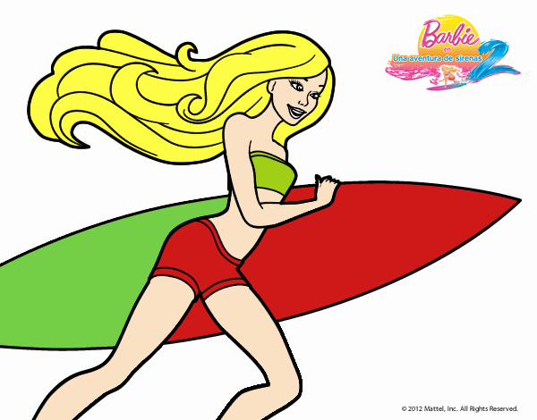 Barbie corre al agua