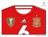 Camiseta del mundial de fútbol 2014 de España