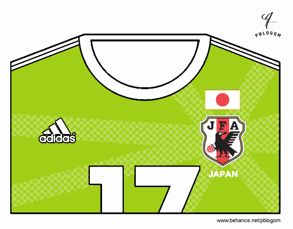 Camiseta del mundial de fútbol 2014 de Japón