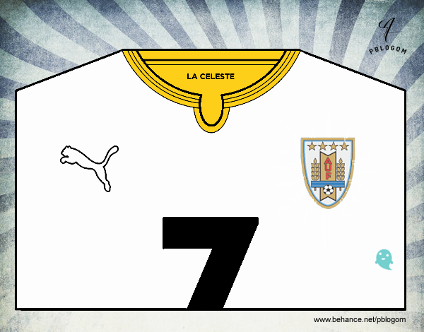 Camiseta del mundial de fútbol 2014 de Uruguay