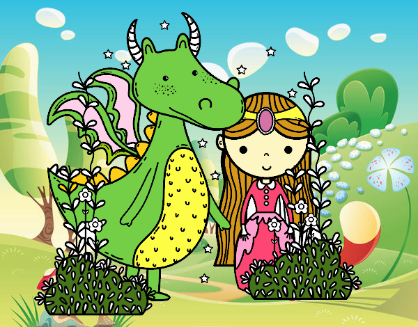 Dragón y princesa