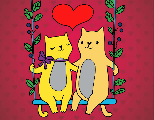 Gatitos enamorados