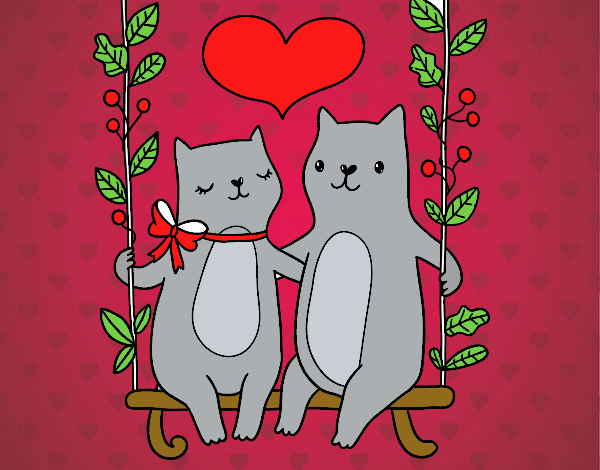 Gatitos enamorados