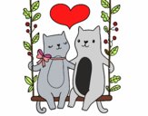 Gatitos enamorados