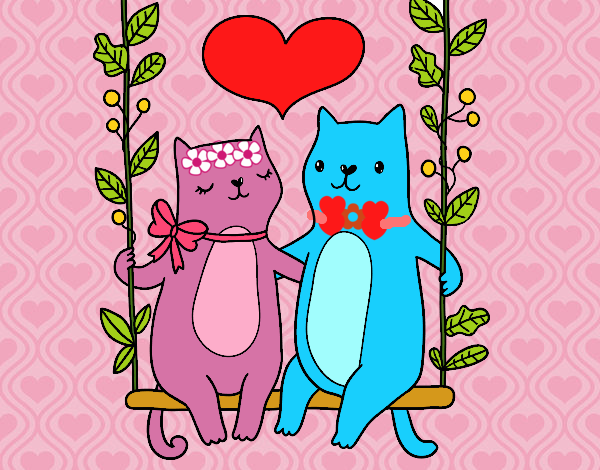 Gatitos enamorados