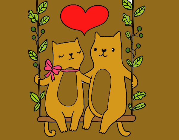 Gatitos enamorados