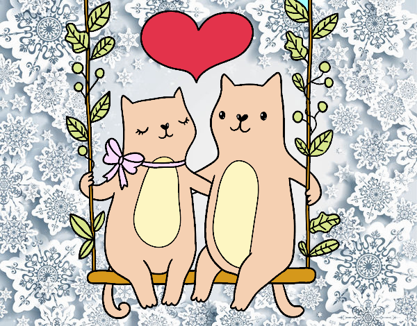 Gatitos enamorados