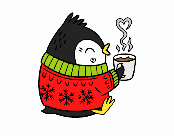 Pajarito tomando un té