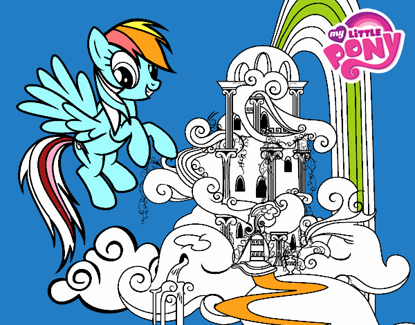 Rainbow Dash en su palacio