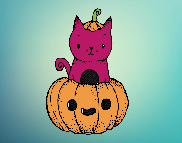 Un gatito de Halloween