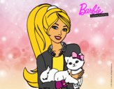 Barbie con su linda gatita