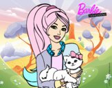 Barbie con su linda gatita