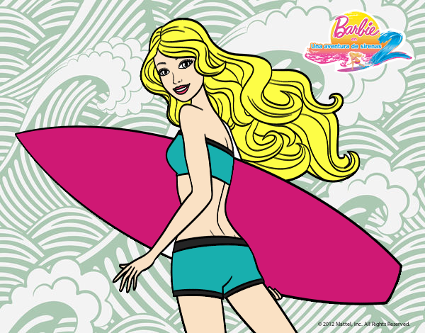 Barbie surfera