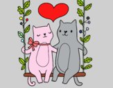 Gatitos enamorados