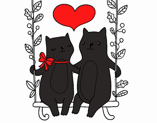 Gatitos enamorados