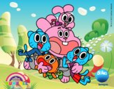 Gumball y amigos contentos