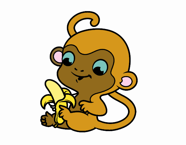 Monito con plátano