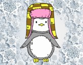 Pingüino con gorro