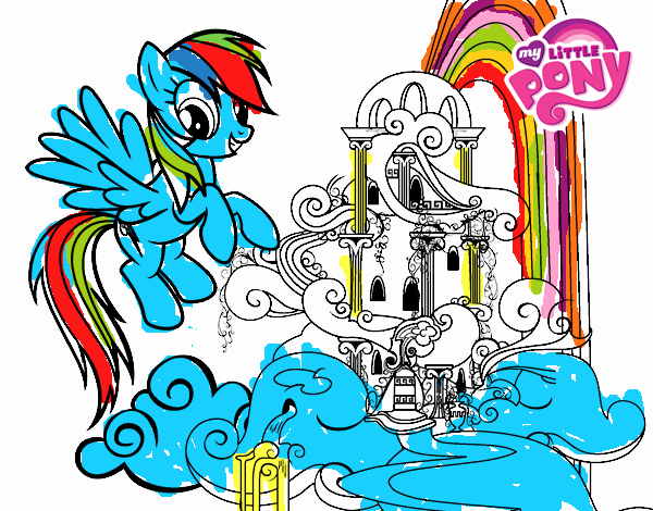 Rainbow Dash en su palacio