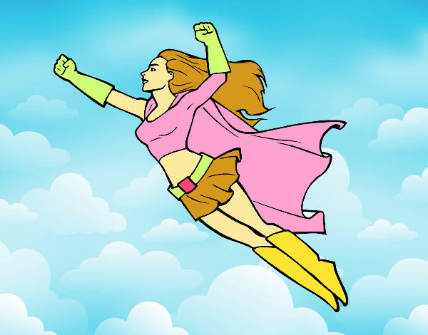 Súper chica volando