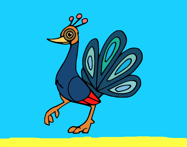 Dibujo de Un pavo real pintado por en  el día 28-07-22 a las  00:02:54. Imprime, pinta o colorea tus propios dibujos!