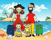 Una familia de vacaciones