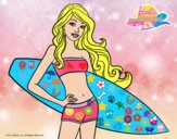 Barbie con tabla de surf