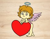 Cupido y un corazón