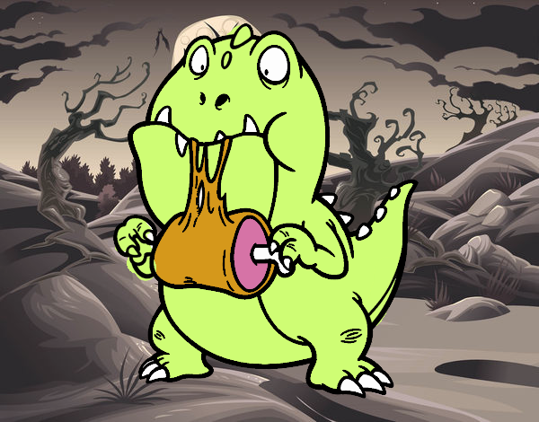 The Dinosaur eating Chicken 🍖