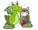 Dragón y princesa