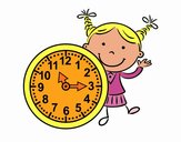 Niña con reloj