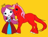 Princesa y unicornio