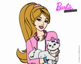 Barbie con su linda gatita