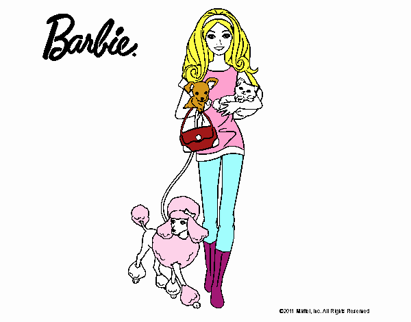 Barbie con sus mascotas