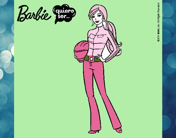 Barbie piloto de motos